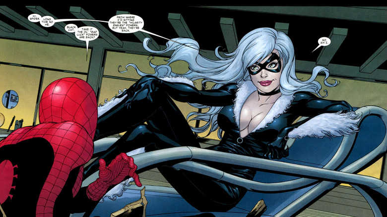 Black Cat talking to Spider-Man