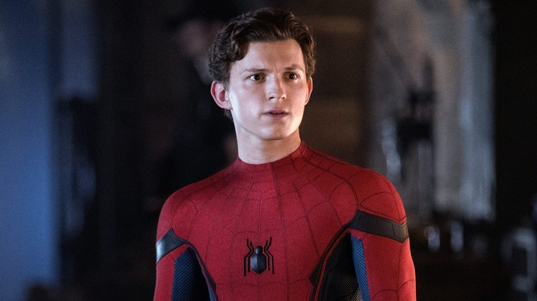 Spider-Man unmasked and looking concerned