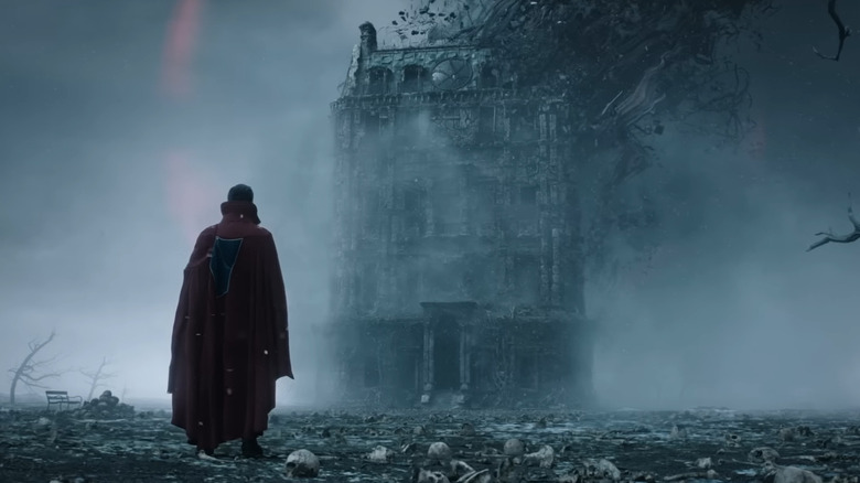 Doctor Strange stands in front of a decaying Sanctum Sanctorum