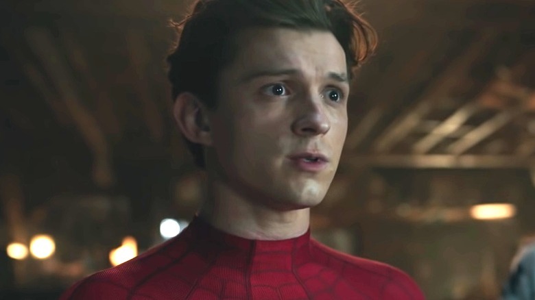 Peter Parker looking worried