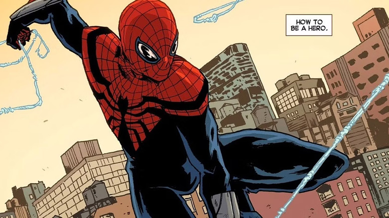 Superior Spider-Man swinging