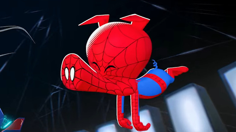 Spider-Ham floats in the air