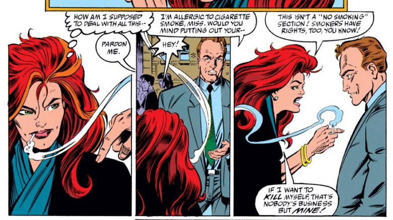 Mary Jane Watson smoking