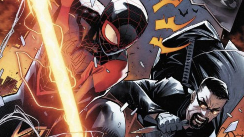 Blade and Miles Morales fighting