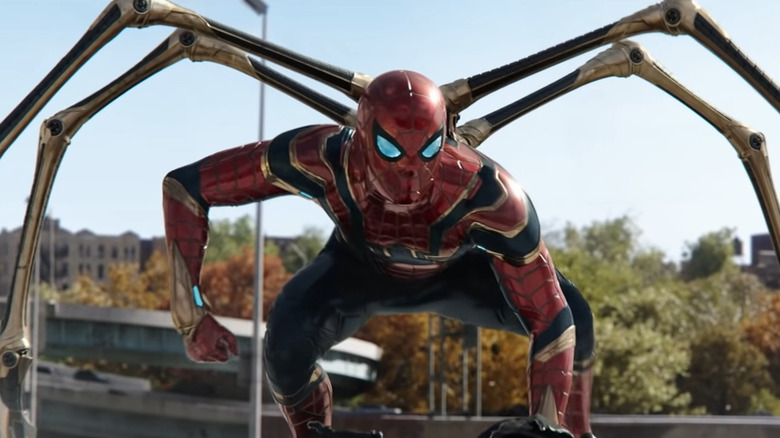 Iron Spider-Man with clenched fist