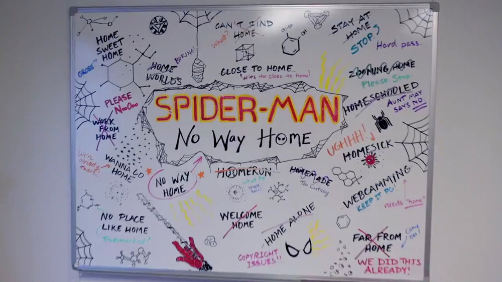 Spider-Man No Way Home white board