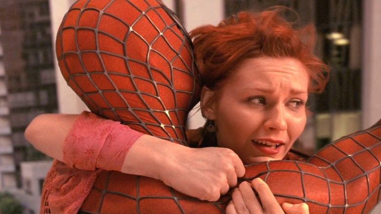 Mary Janes holds on tight to Spider-Man