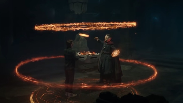 Peter and Doctor Strange casting spell