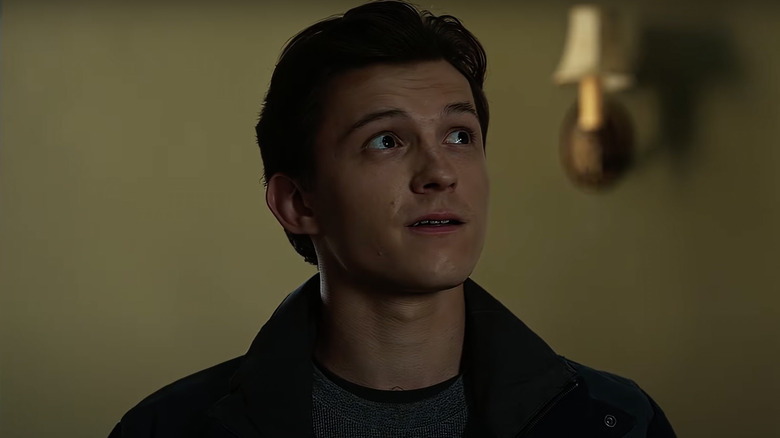 Peter Parker smiling 