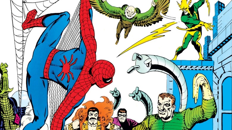 Spider-Man fights the Sinister Six