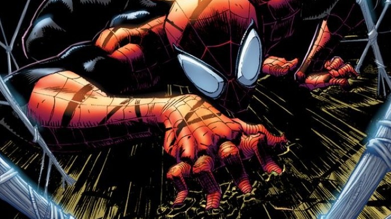 Superior Spider-Man crawls in darkness