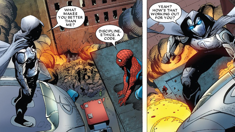 Moon Knight talks down to Spider-Man