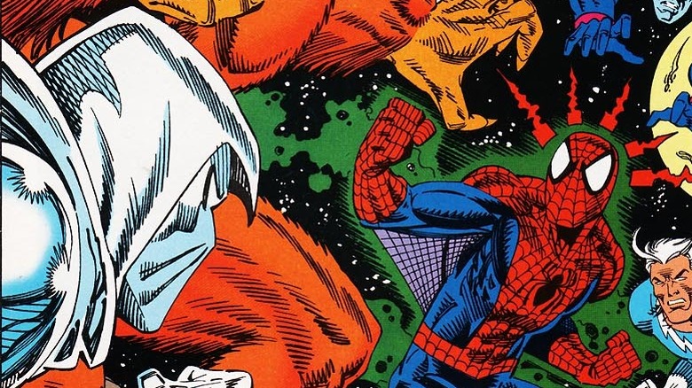 Moon Knight fights Spider-Man in space