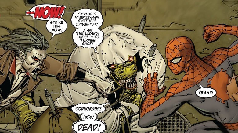 Morbius and Spider-Man cure the Lizard