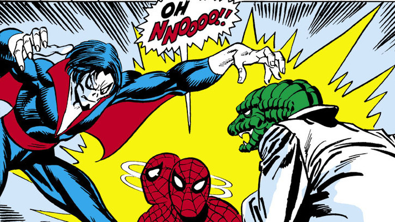 Spider-Man between Morbius and the Lizard