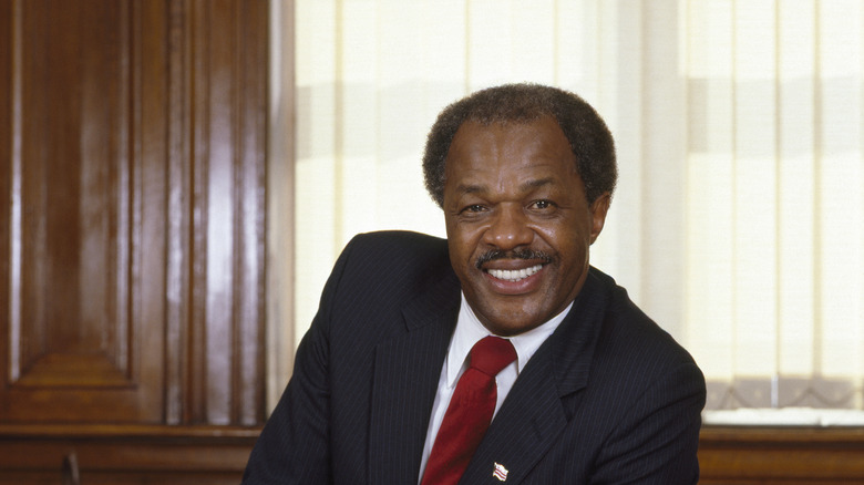 Marion Barry posing for a photo