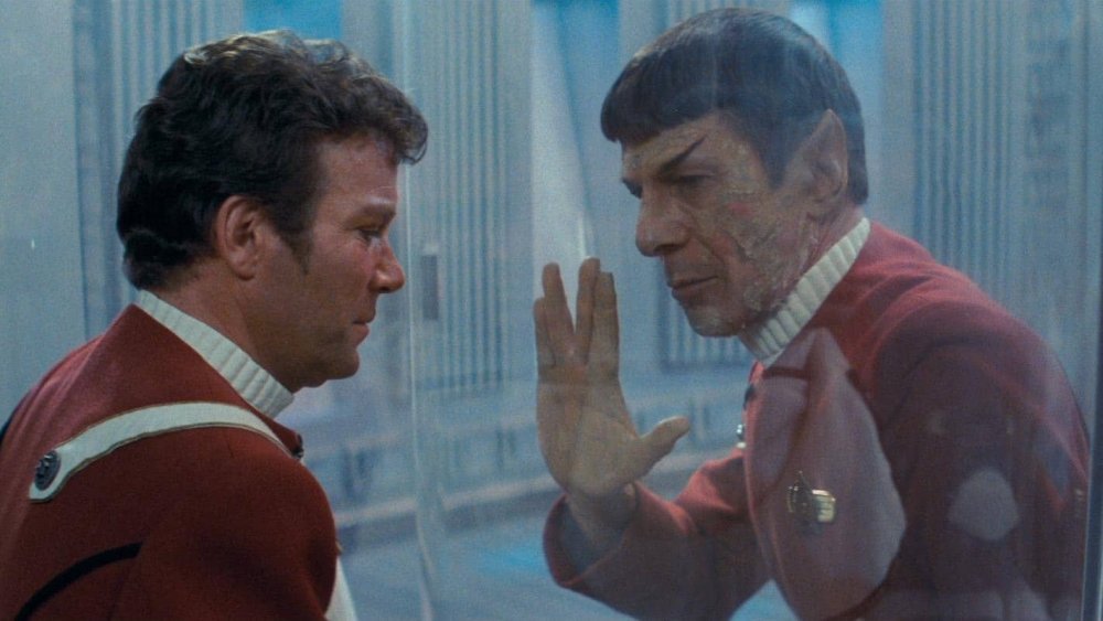 William Shatner and Leonard Nimoy in Star Trek II: The Wrath of Khan