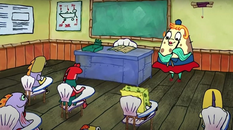 Mrs. Puff teaching drivers' ed