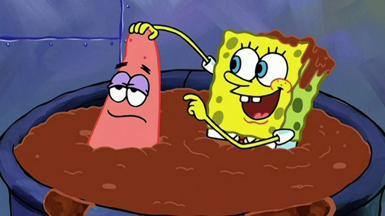 SpongeBob and Patrick in a pot of chili