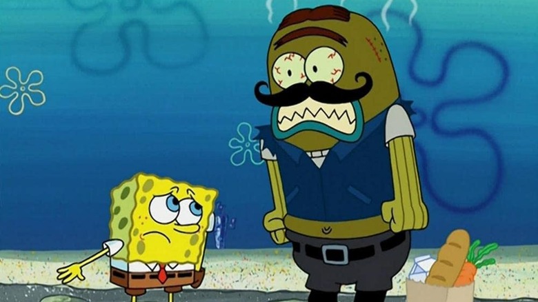 SpongeBob angering the Tattletale Strangler