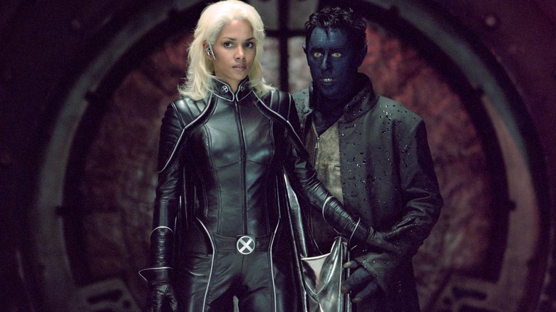 Storm looking worried defending Nightcrawler