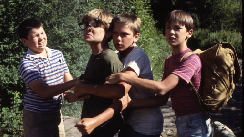 Corey Feldman looking angry as a kid 