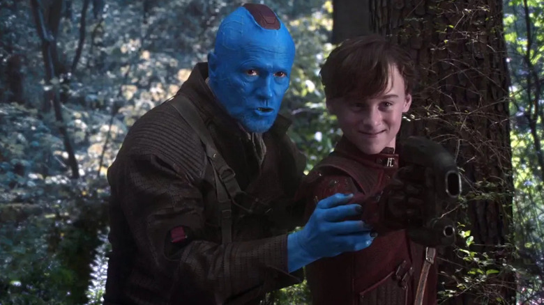 Yondu teached Quill how to shoot a blaster