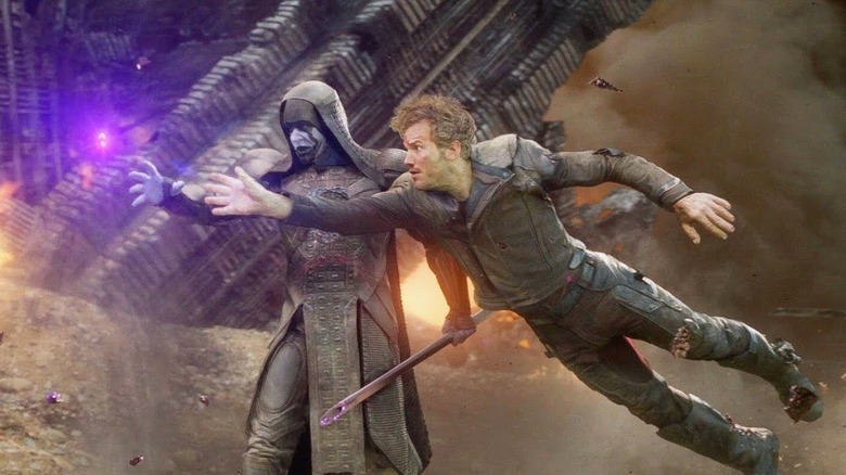 Starlord reaches for the power stone