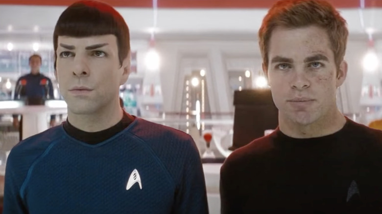 Chris Pine and Zachary Quinto in Star Trek