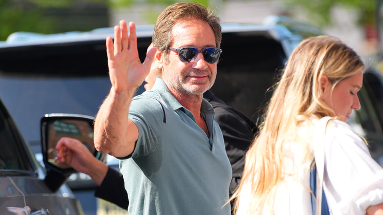 David Duchovny waving