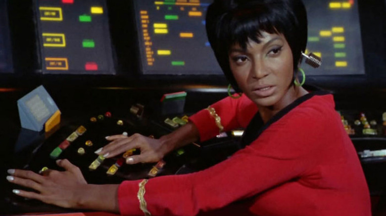 Uhura at the comm station