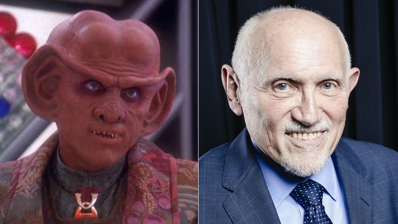 Quark and Armin Shimerman smiling