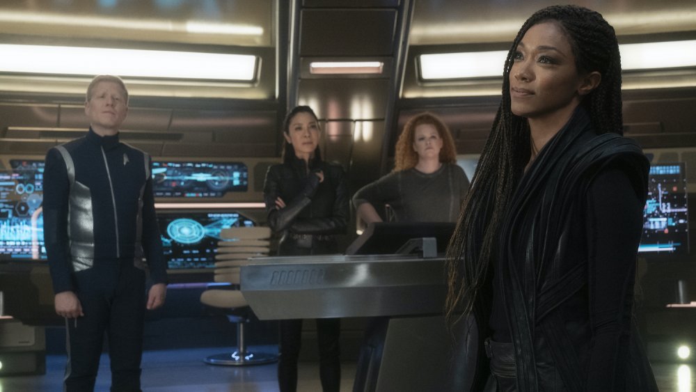 Anthony Rapp, Sonequa Martin-Green, Michelle Yeoh, and Mary Wiseman on Star Trek: Discovery 