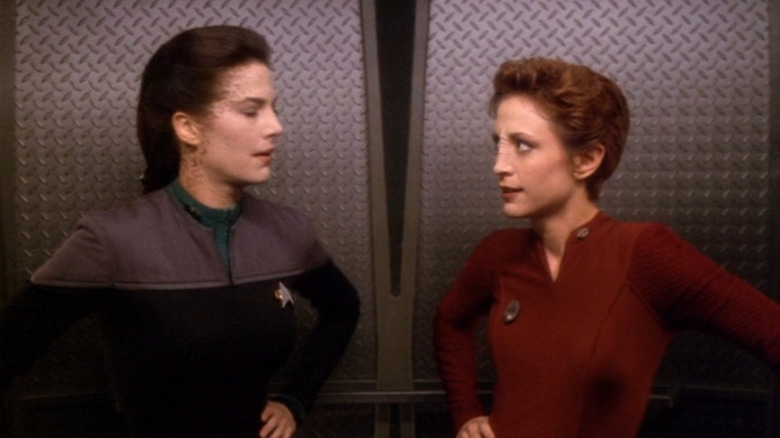 Jadzia Dax and Major Kira on Star Trek Deep Space Nine