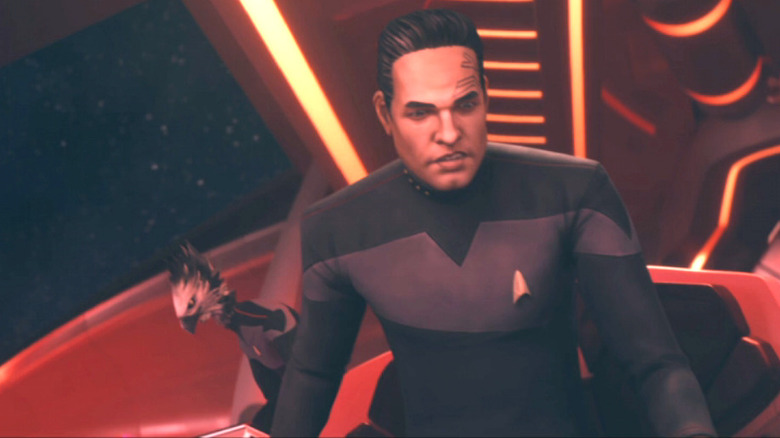 Chakotay with Aurelian first officer