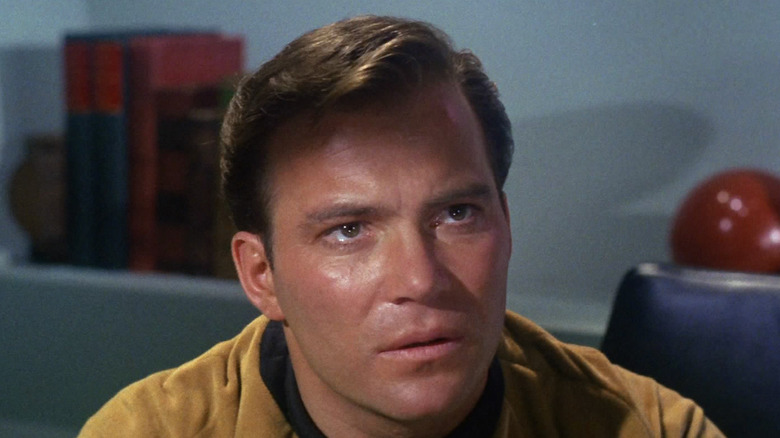 Captain James T. Kirk looking surprised