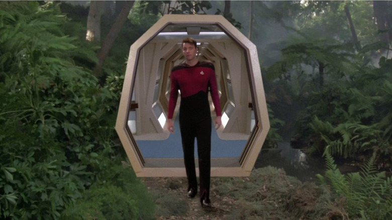 Riker entering the holodeck