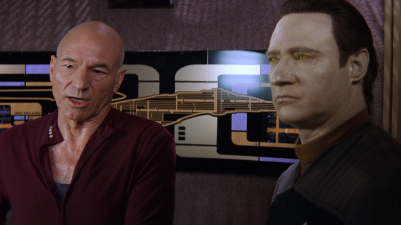 Picard and Data talking