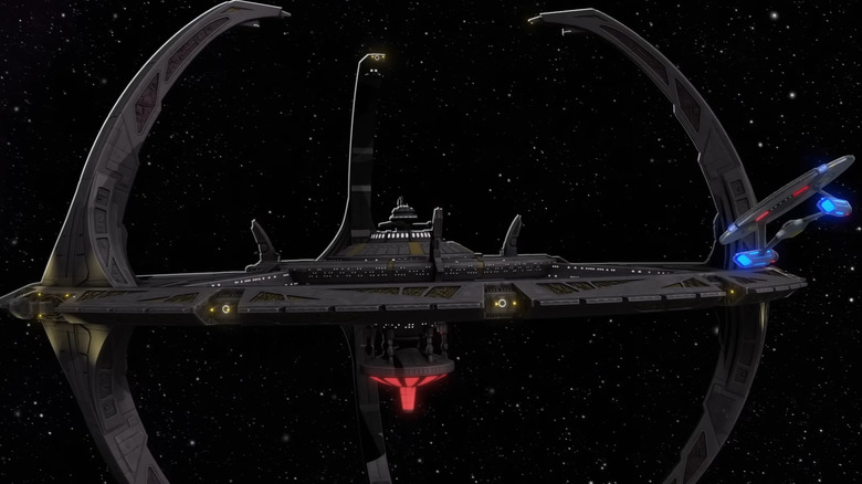 USS Cerritos circles Deep Space Nine