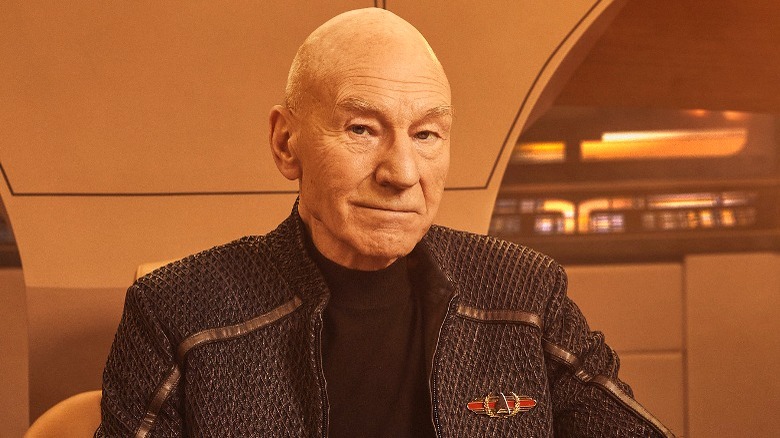 Picard smiling