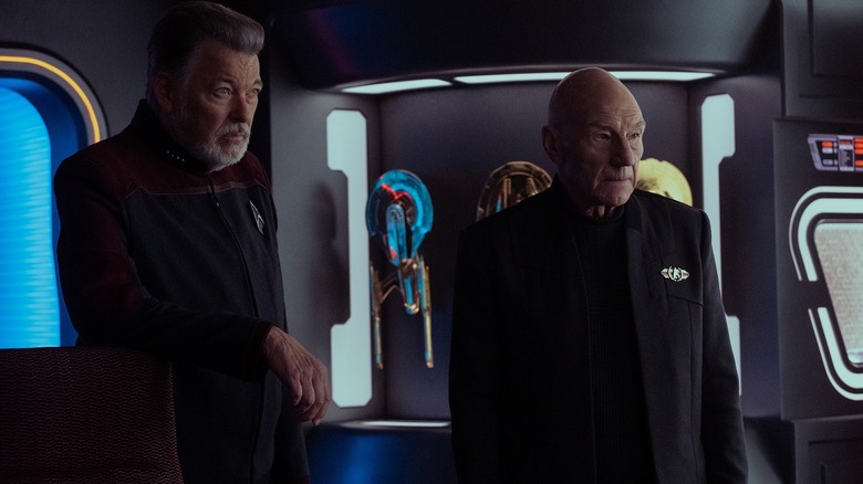 Riker and Picard serious