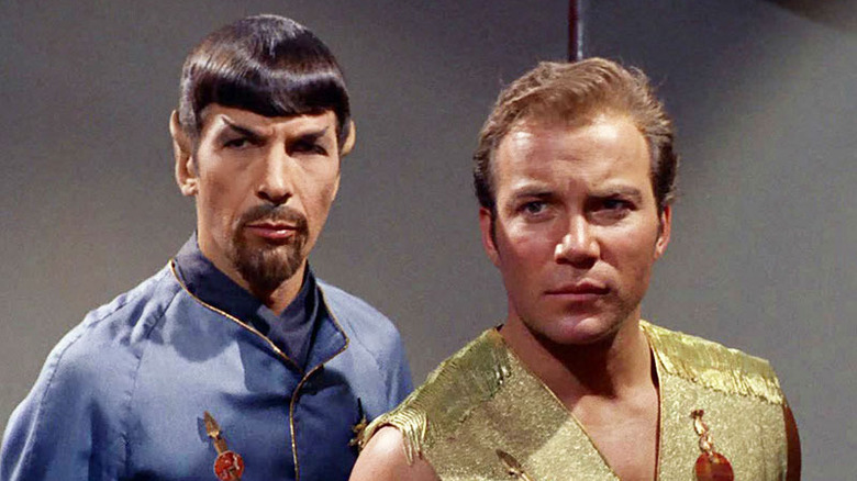 Kirk and Spock with a beard in the Mirror Universe