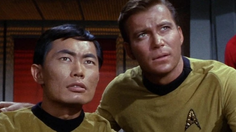 Sulu and Kirk worried