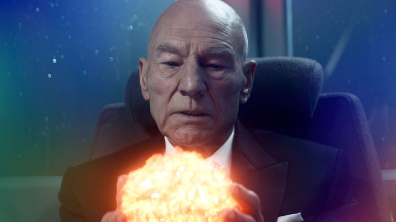 Picard holds a glowing ball