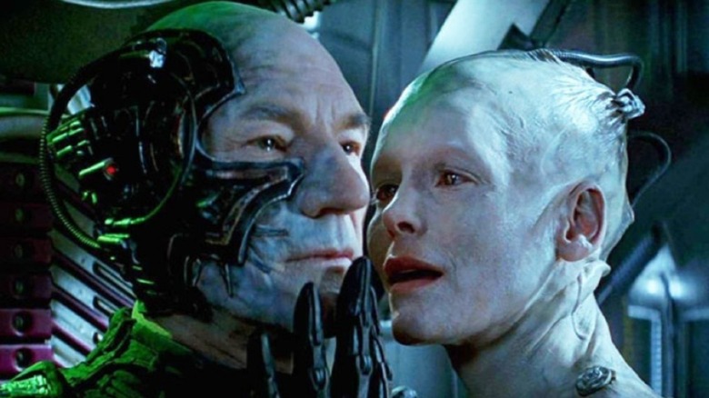 The Borg queen torments Picard