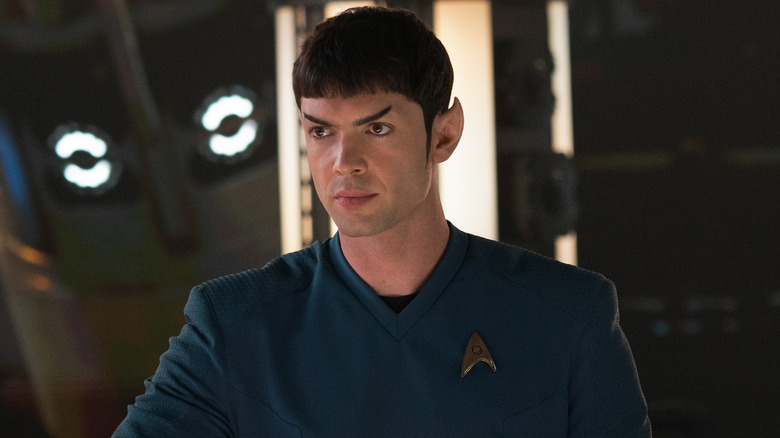 Spock standing on ship