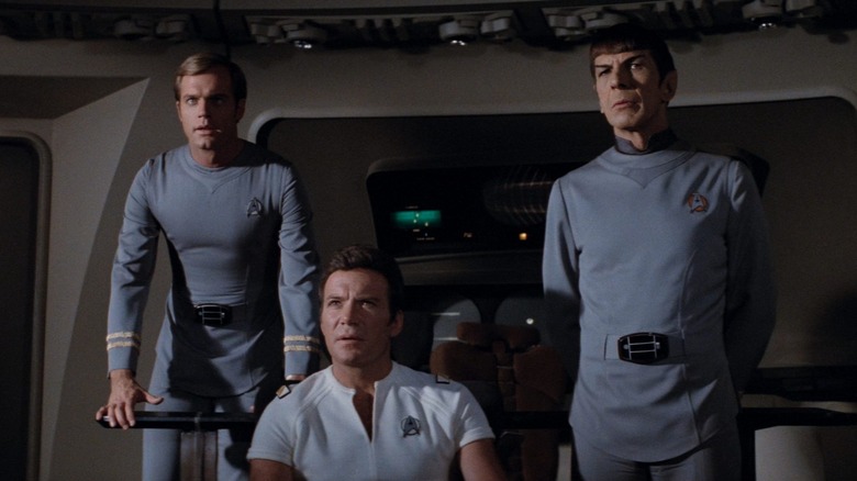 Decker, Kirk, and Spock stand in "Star Trek: The Motion Picture"