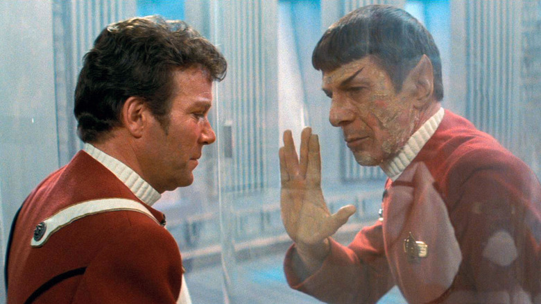 Kirk says farewell to a dying Spock in "Star Trek II: The Wrath of Khan"