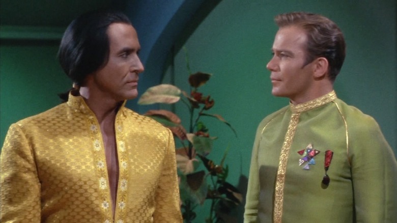 Khan Noonien Singh meets Captain Kirk in "Space Seed"