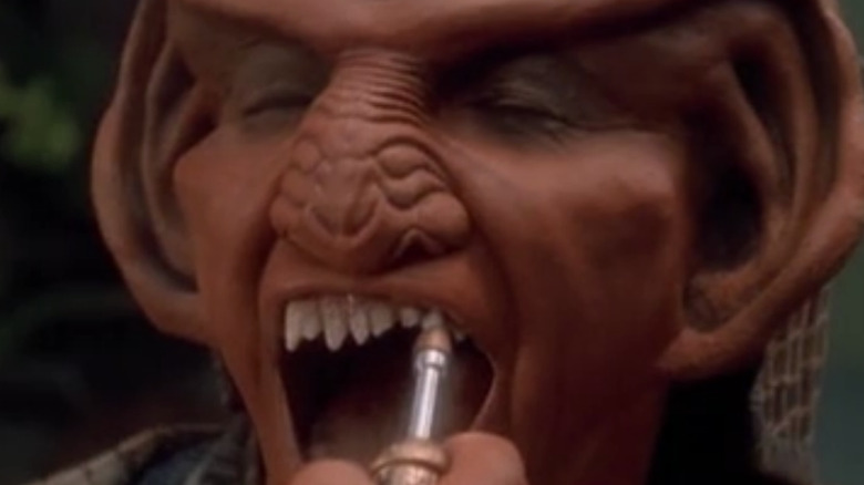 Ferengi sharpening teeth